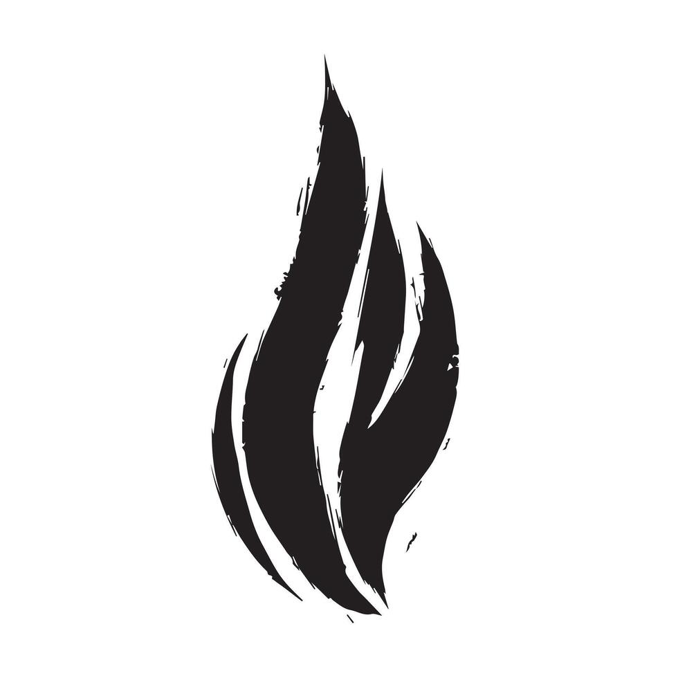Shadow Blaze Black Fire with a Heavy Brushstroke Style vector