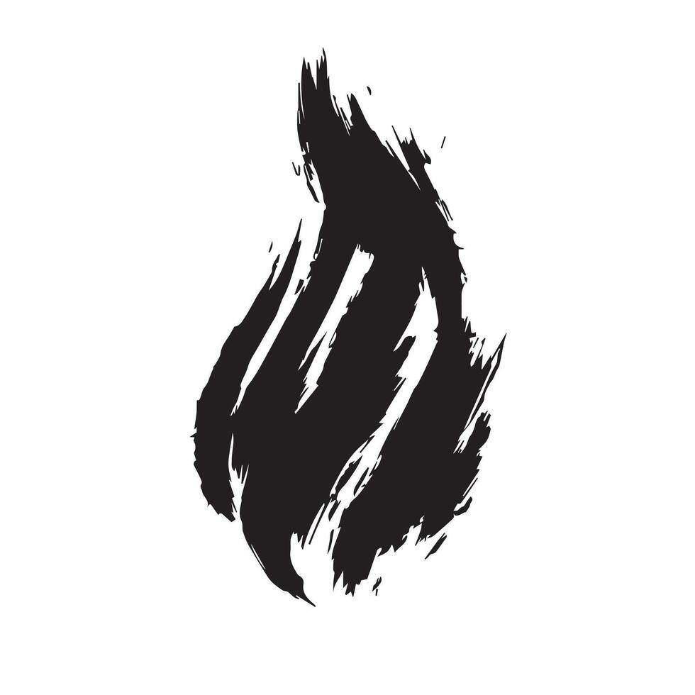 Abstract Inferno Black Flame with Urban Grit vector