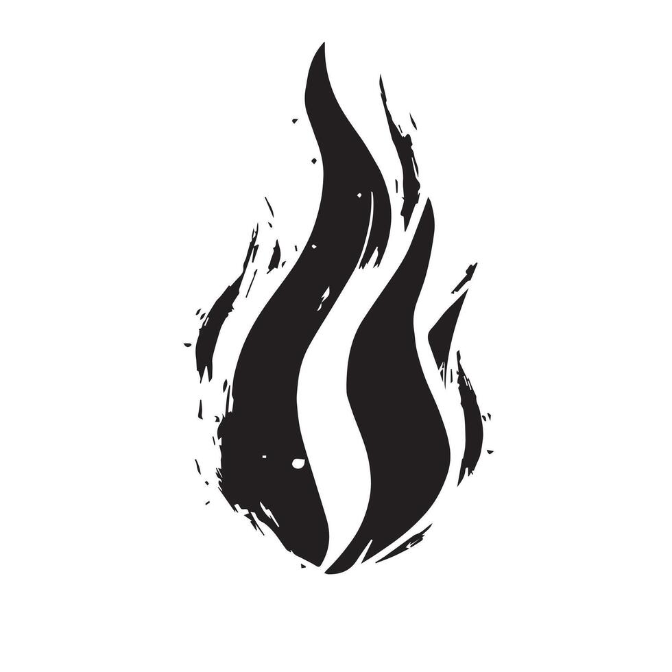 Ink Streaked Black Fire with an Expressive Motion vector