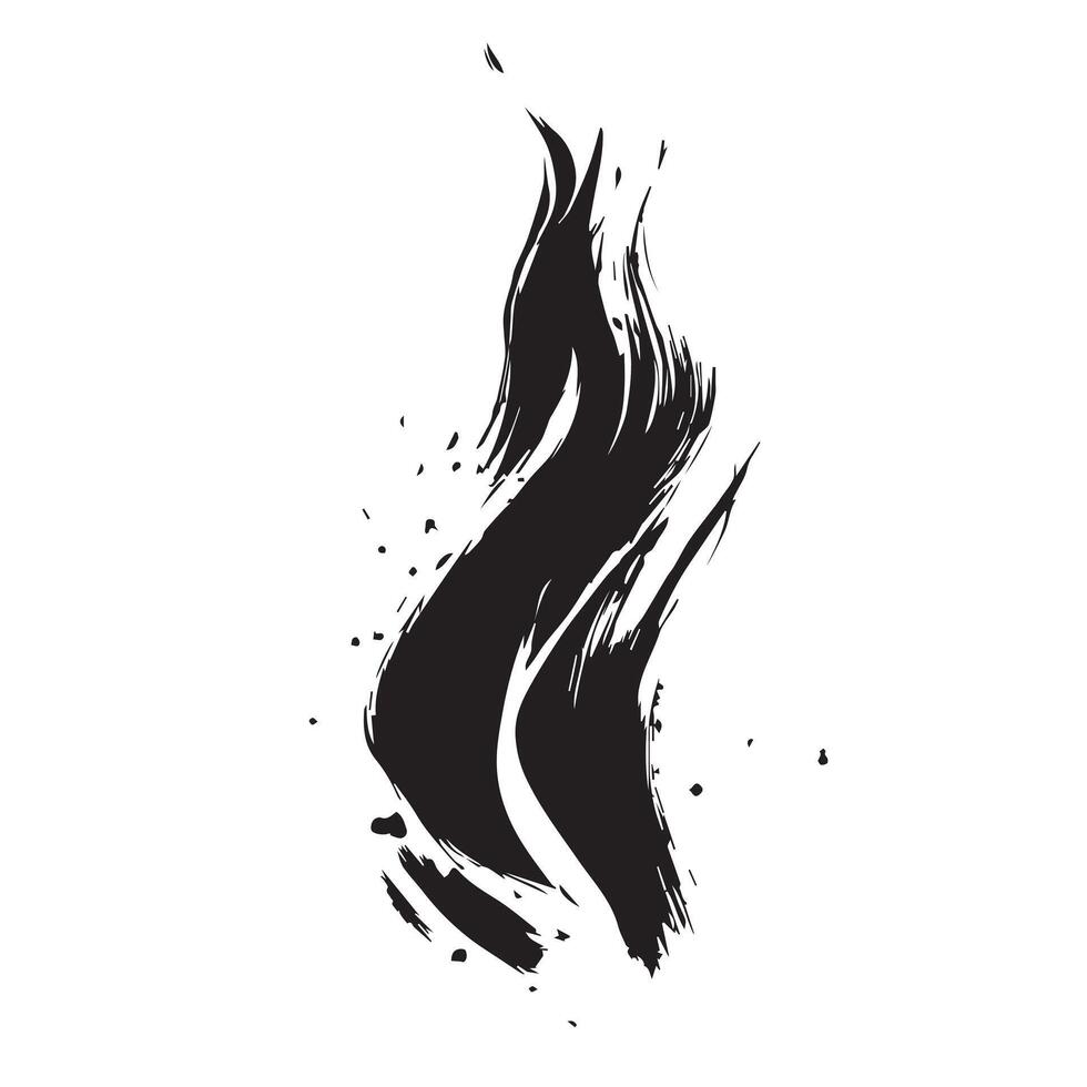 Fearless Fire Black Flame with a Gritty Edge vector