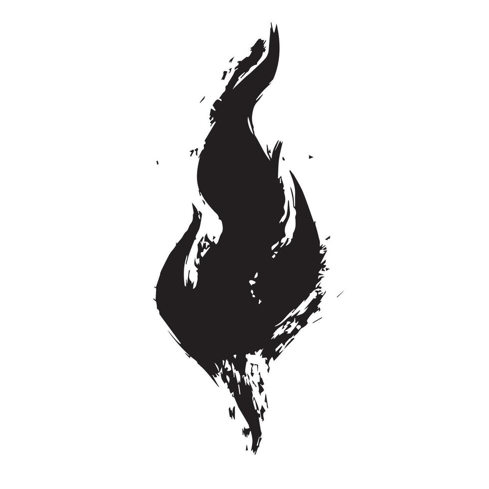 Dark Ember Black Flame with a Distressed Look vector
