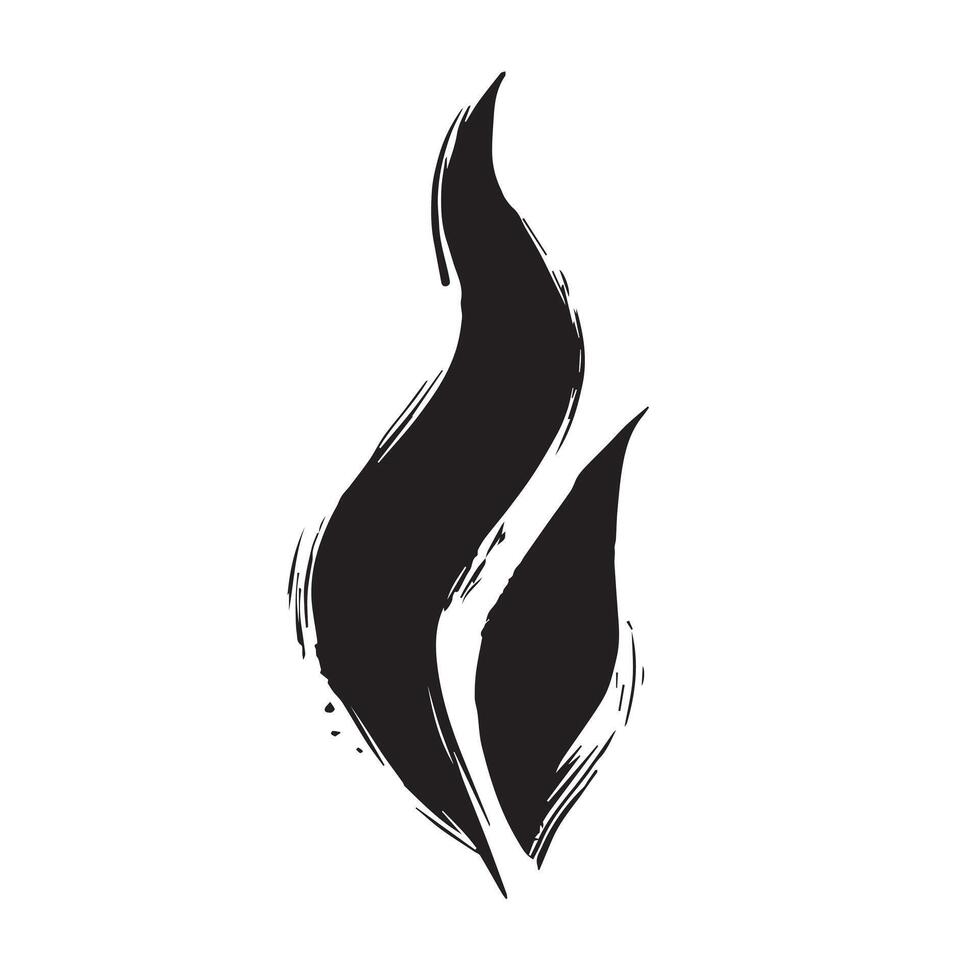 Intense Fire Symbol with Dark Grunge Texture vector