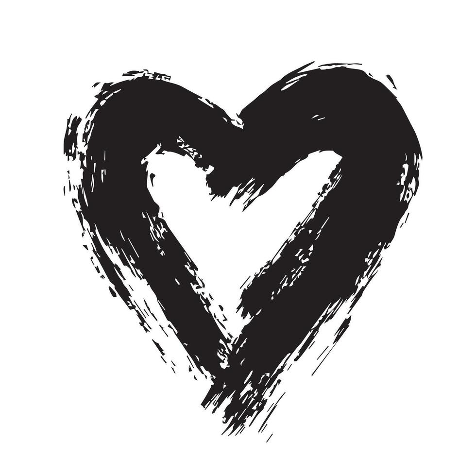 Passionate Love Symbol in Black Ink vector