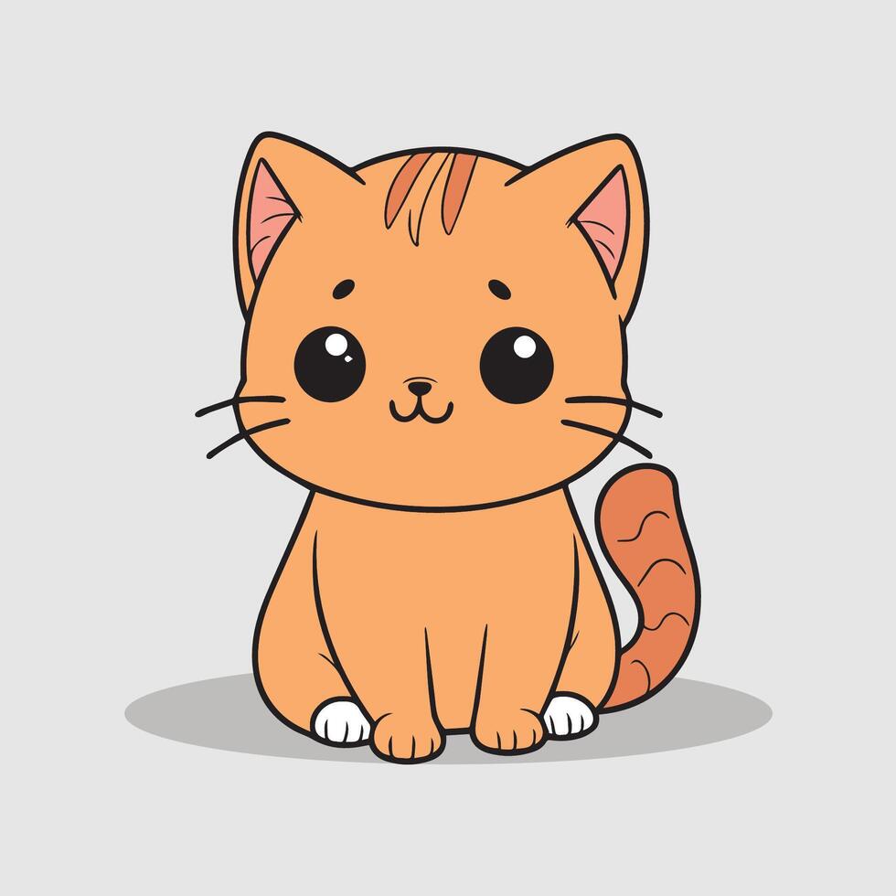 cute cat cartoon icon design, illustration graphic vector