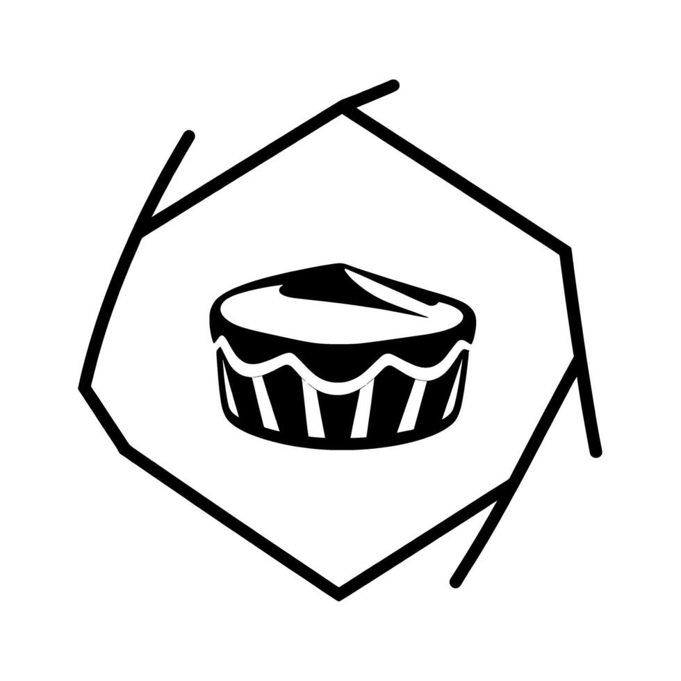 Scrumptious Cake. A Delightful Dessert. Indulge in this sweet treat perfect for parties and celebrations. Creamy decadent and utterly delicious vector