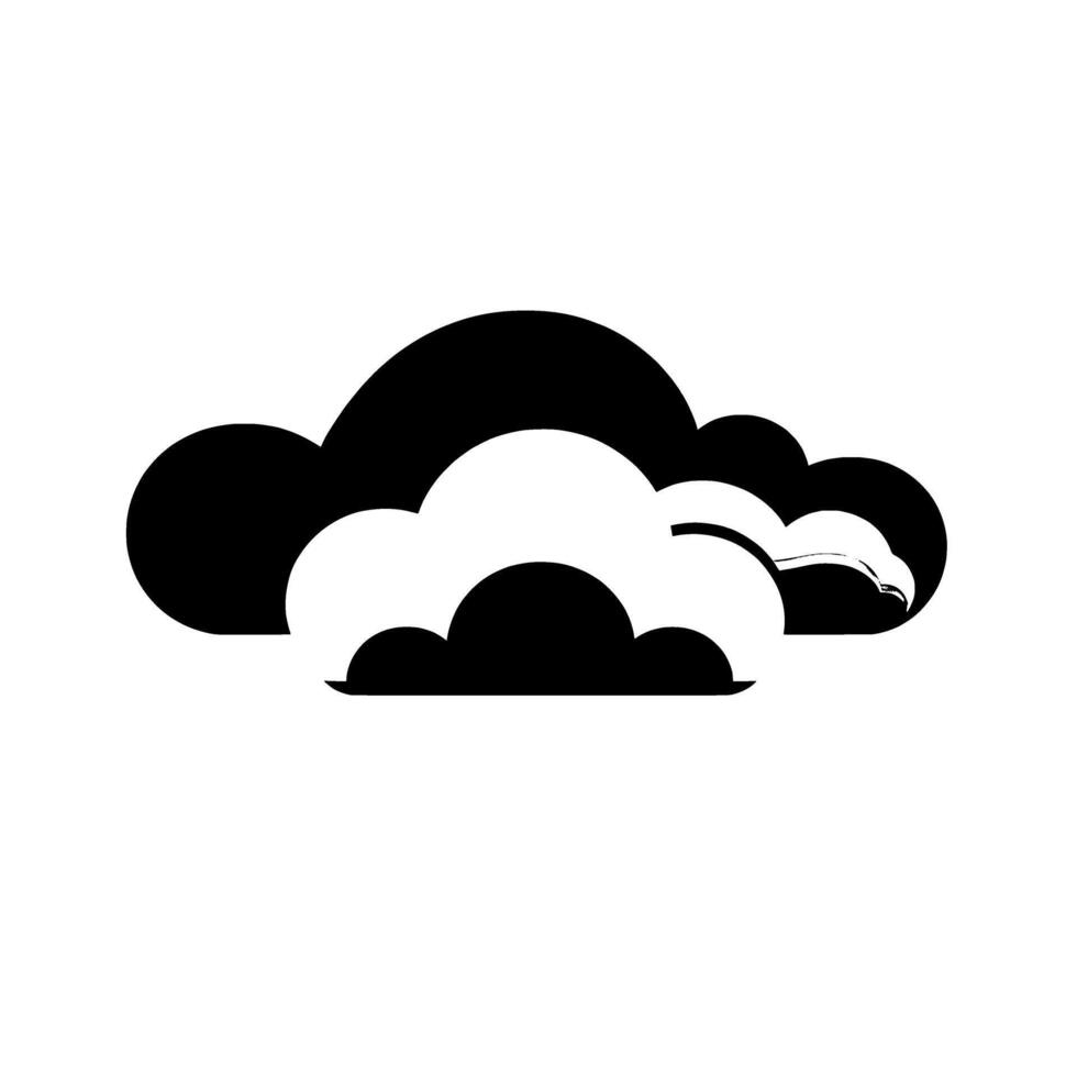 Abstract Cloud Formation. A Dramatic Black and White Sky Illustration vector
