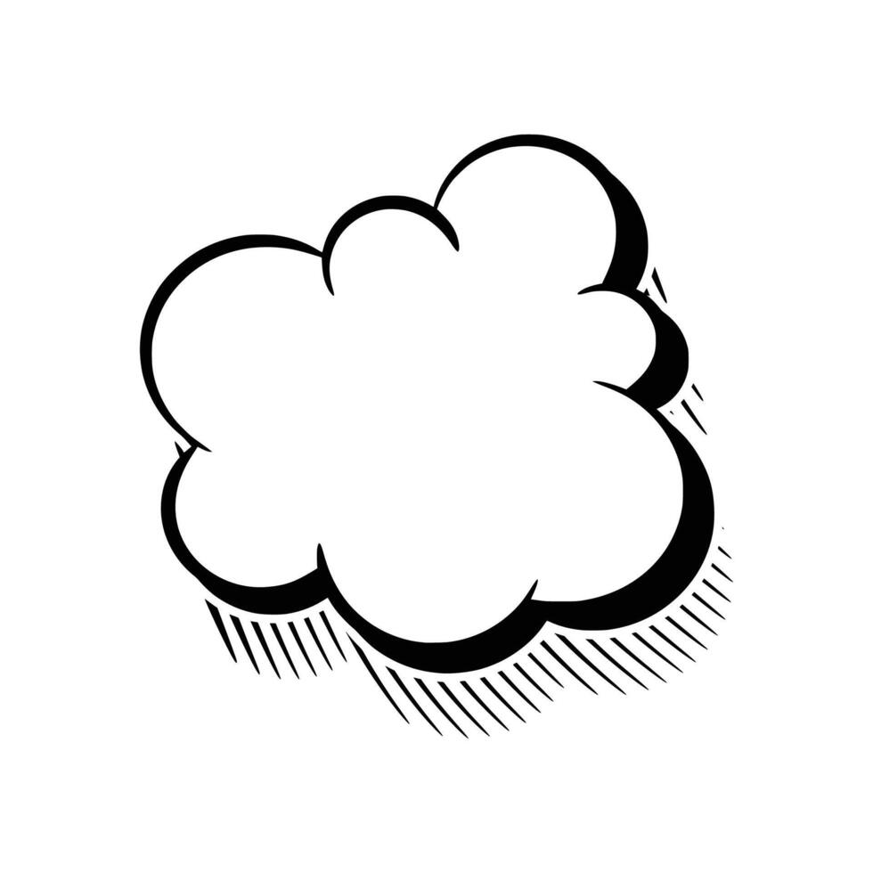 Elegant Line Art Chat Bubble with Shadow for Web vector