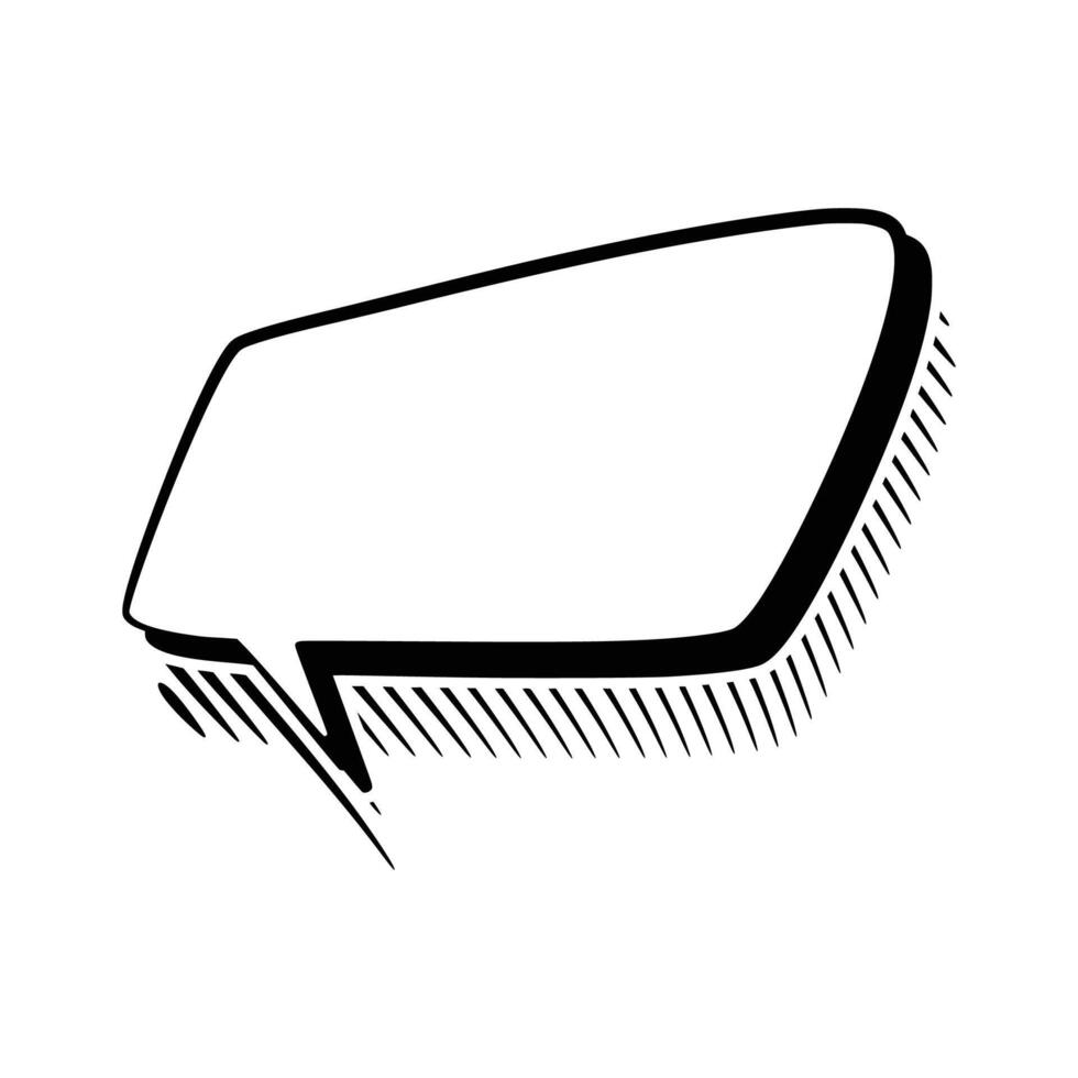 Versatile Line Art Thought Bubble with Shadow vector