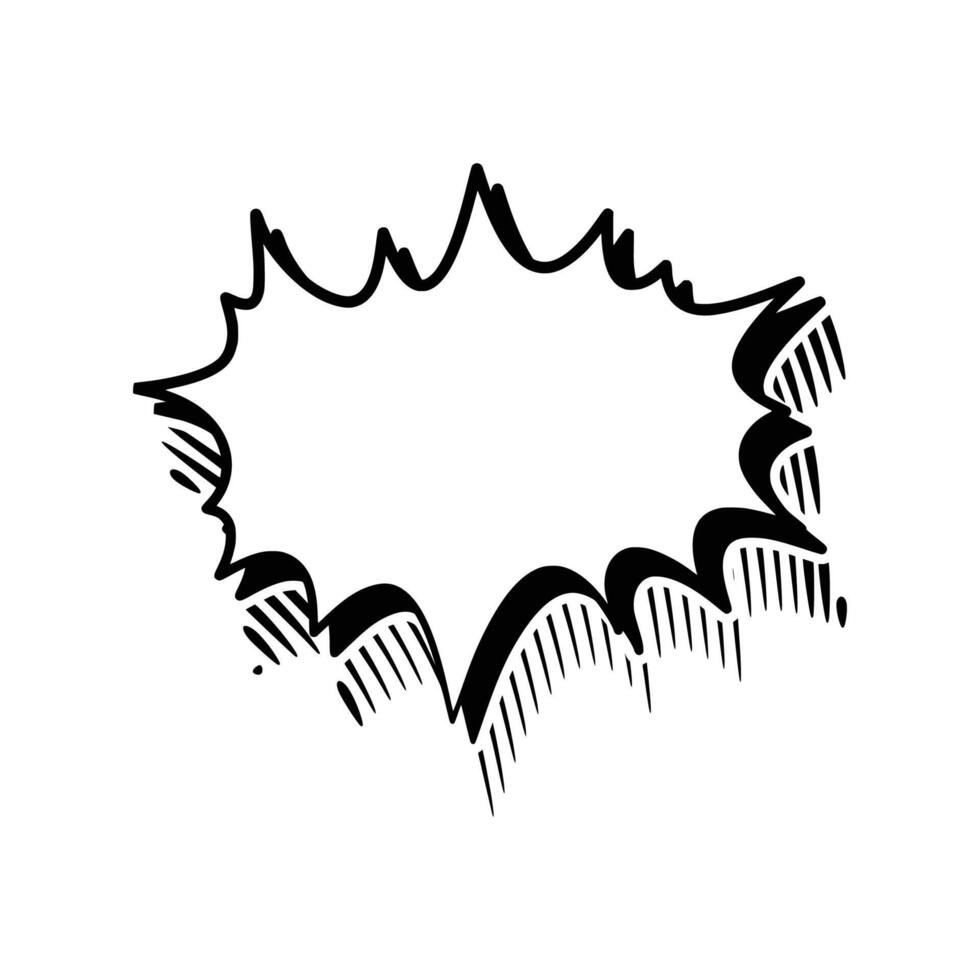Elegant Line Art Chat Bubble with Shadow vector