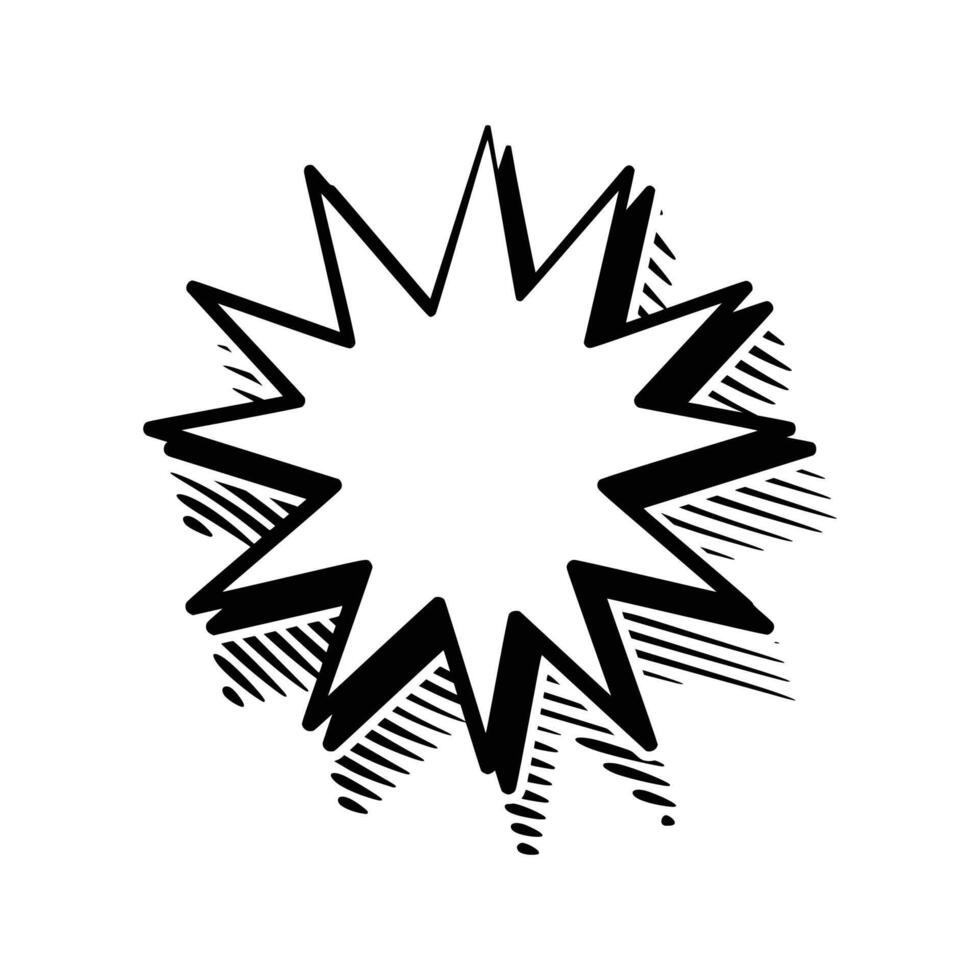 Versatile Line Art Dialogue Bubble with Shadow vector