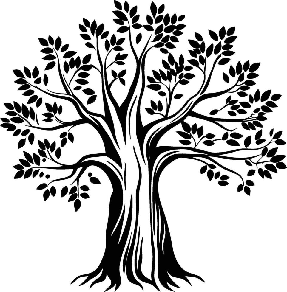Abstract Playful Tree Illustration Perfect for Prints vector