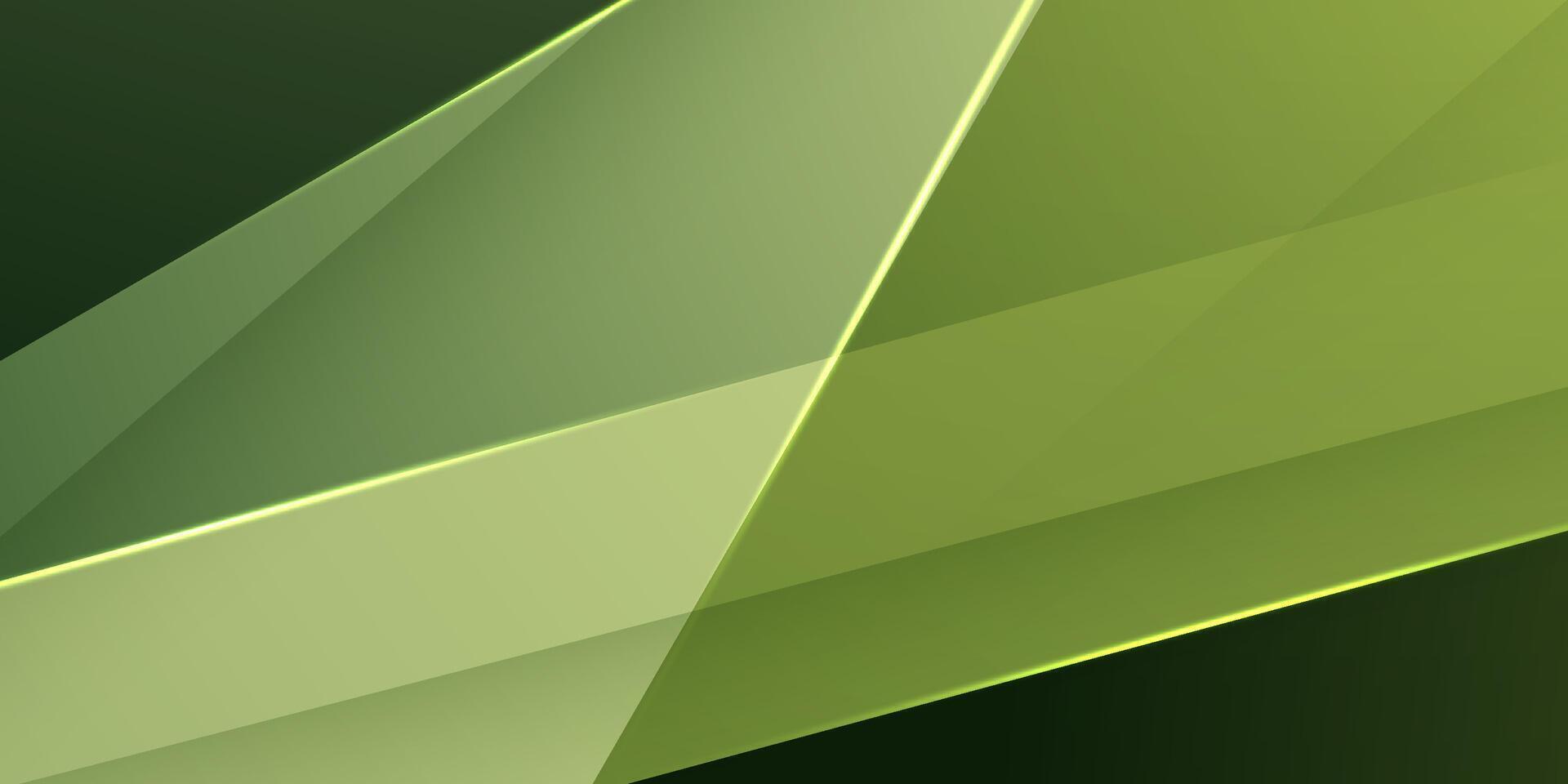 Abstract overlap background with green color design. Simple papercut design with light and shadow. vector
