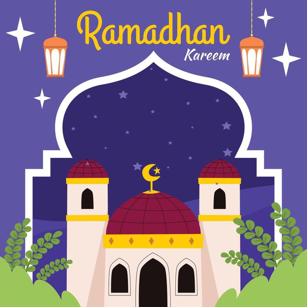 Ramadhan kareem card vector