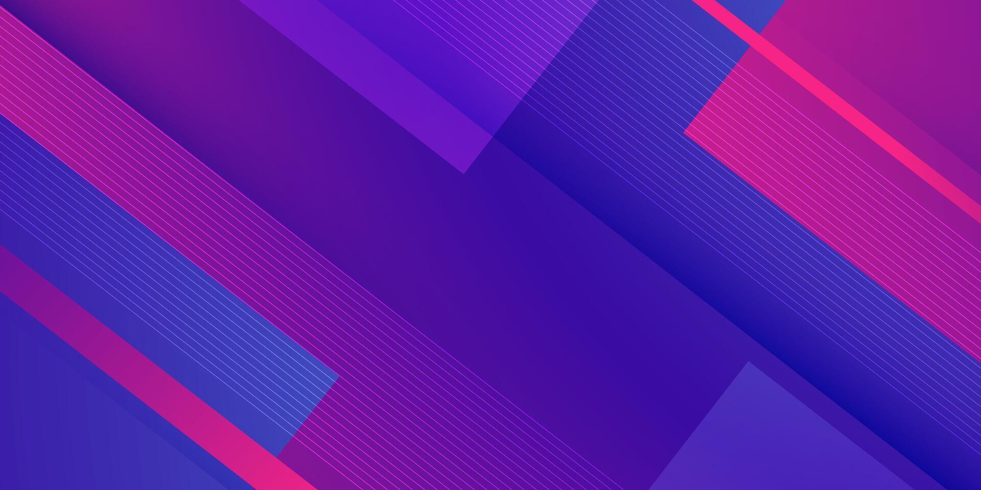 Abstract overlap square 3D background with gradient purple color design. Trendy pattern with lines. vector