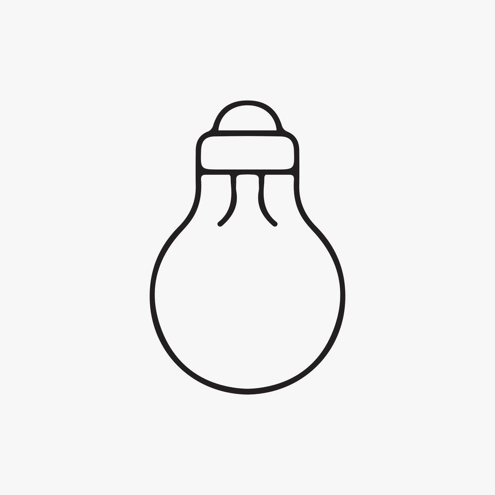 Simple light bulb lamp icon design vector