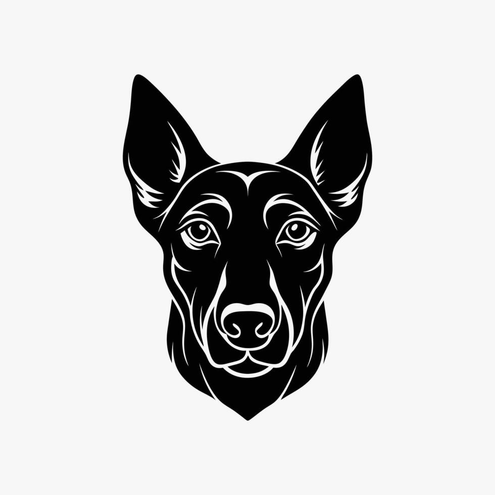 Dog Head on White Background Isolated Pet Portrait for Stock PhotographyAdobe Illustrator Artwork vector