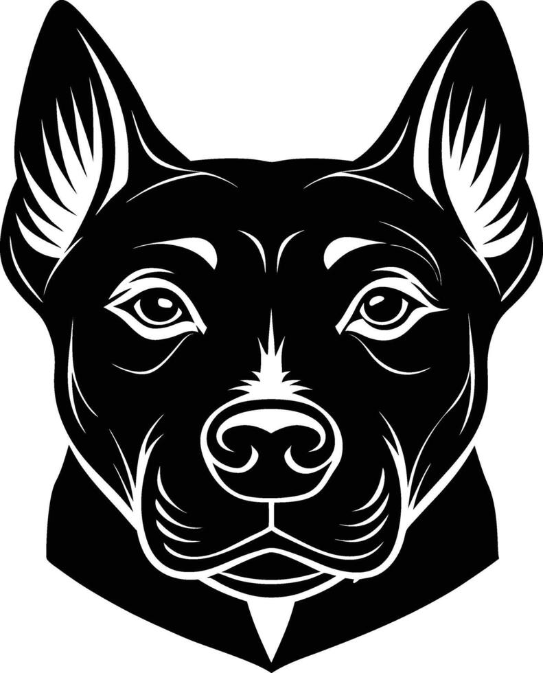 Dog Head on White Background Isolated Pet Portrait for Stock Photography Artwork vector