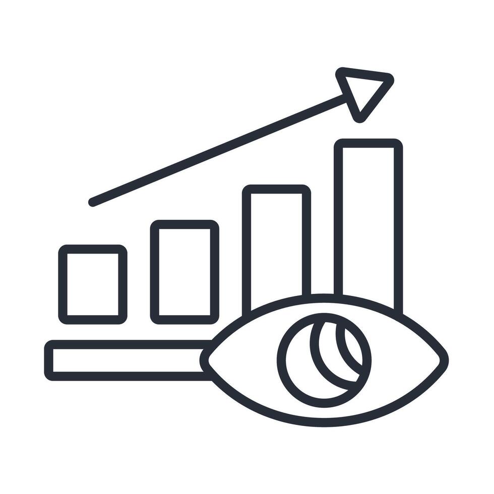 Predictive Analytics icon. .Editable stroke.linear style sign for use web design,logo.Symbol illustration. vector