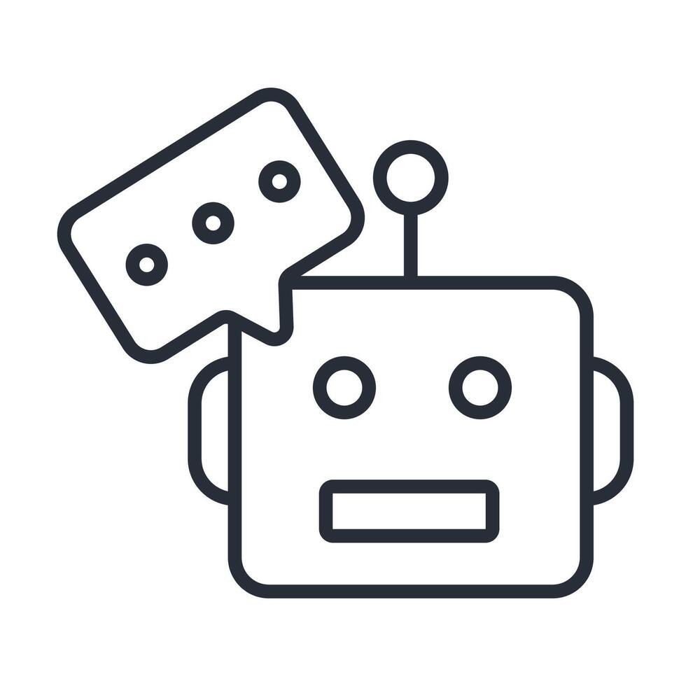 Chatbot icon. .Editable stroke.linear style sign for use web design,logo.Symbol illustration. vector