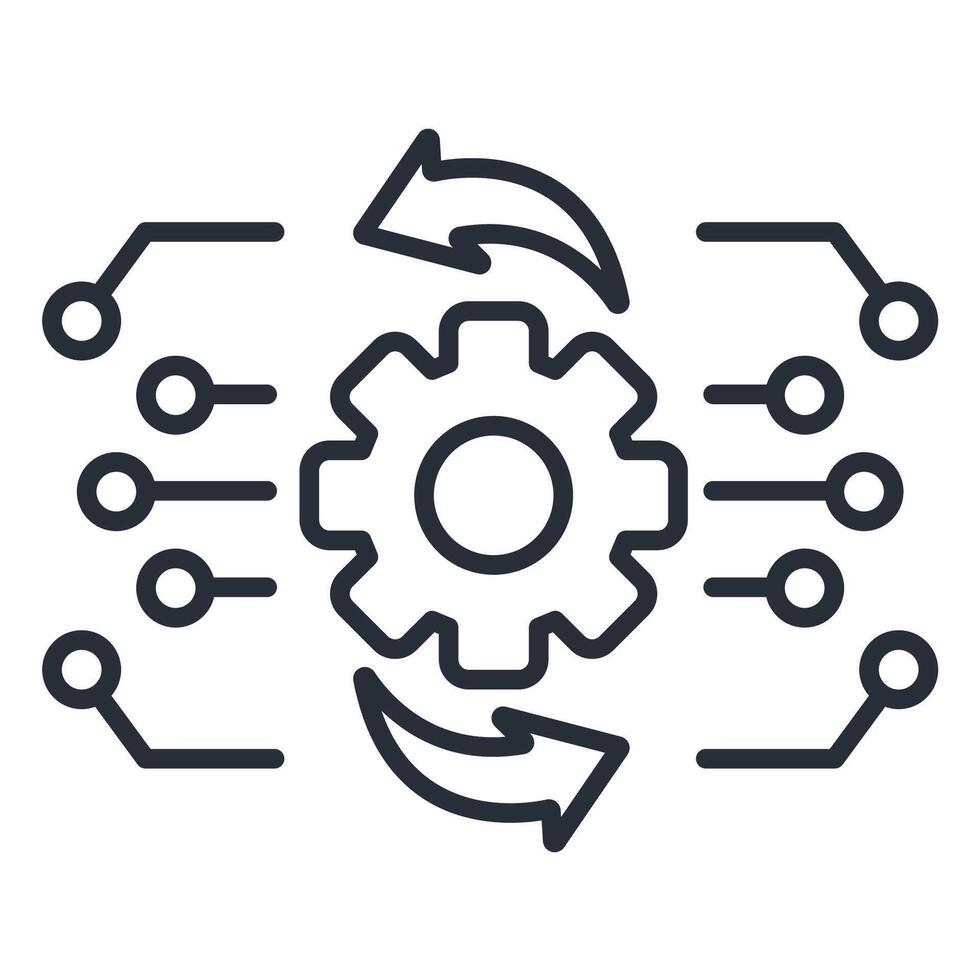 Algorithm icon. .Editable stroke.linear style sign for use web design,logo.Symbol illustration. vector