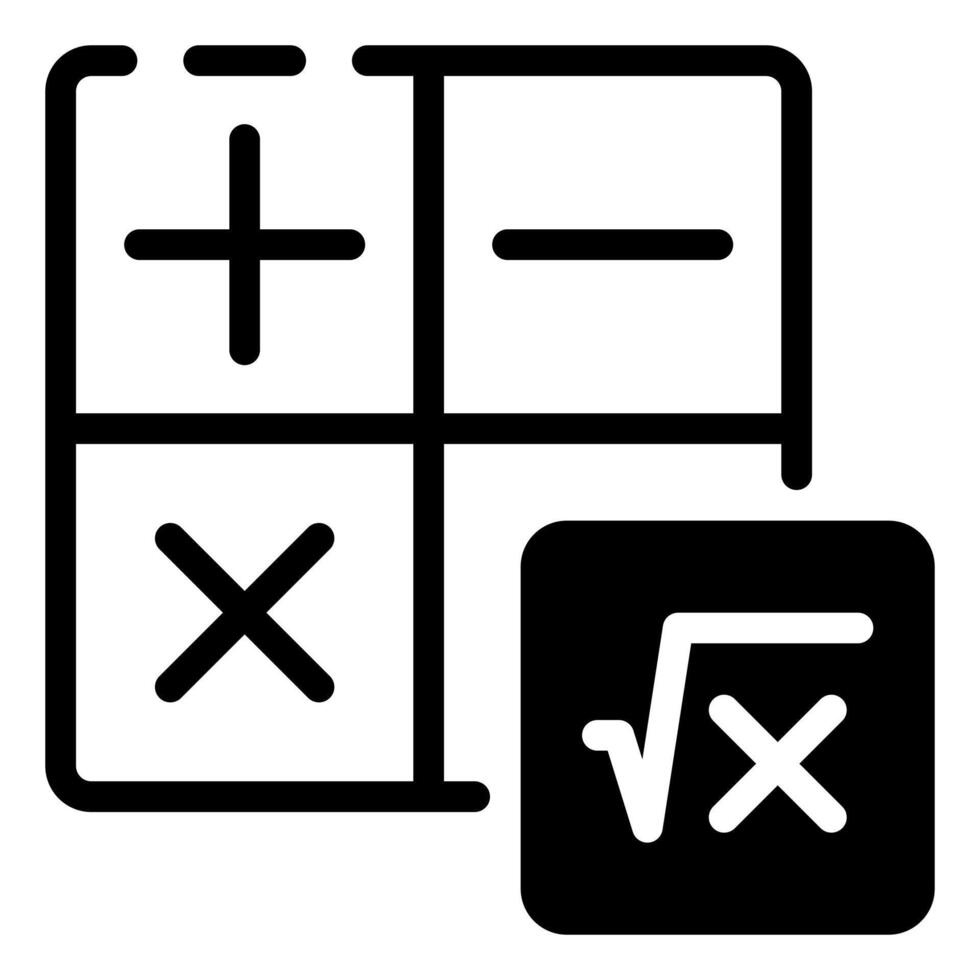 Math calculator icon illustration vector