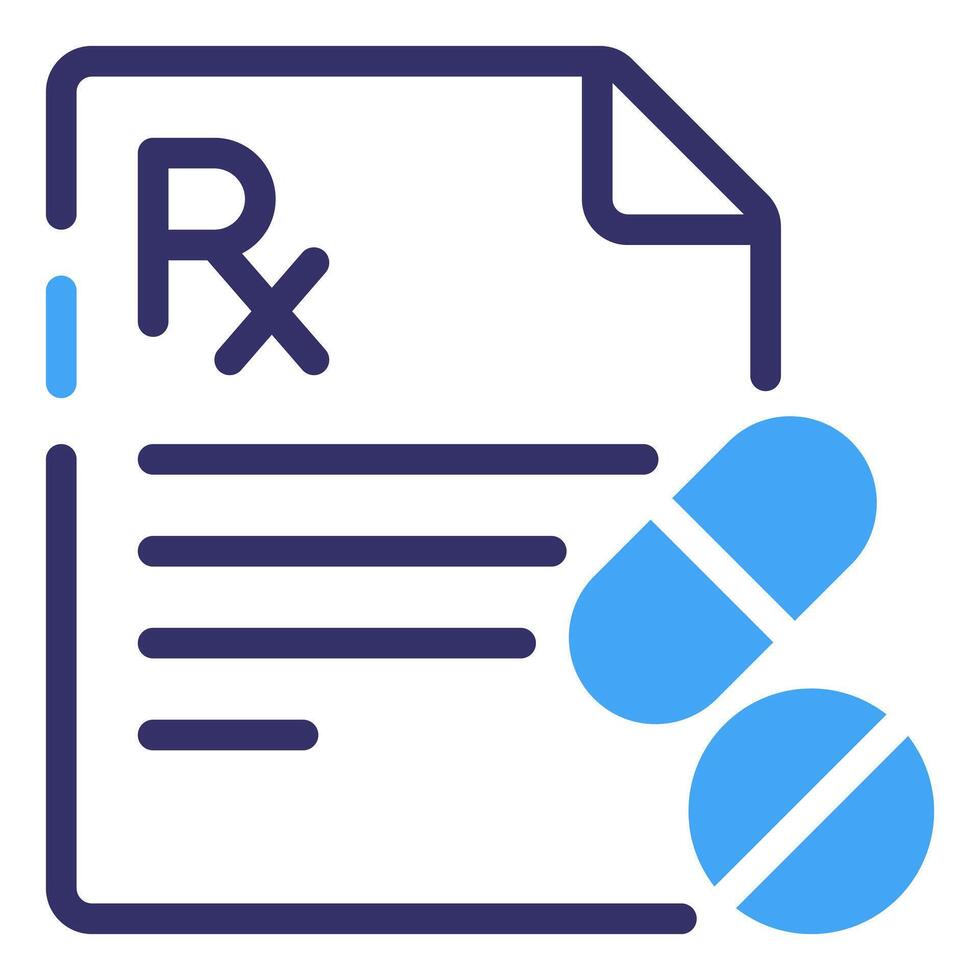 Pharmacy rx icon vector