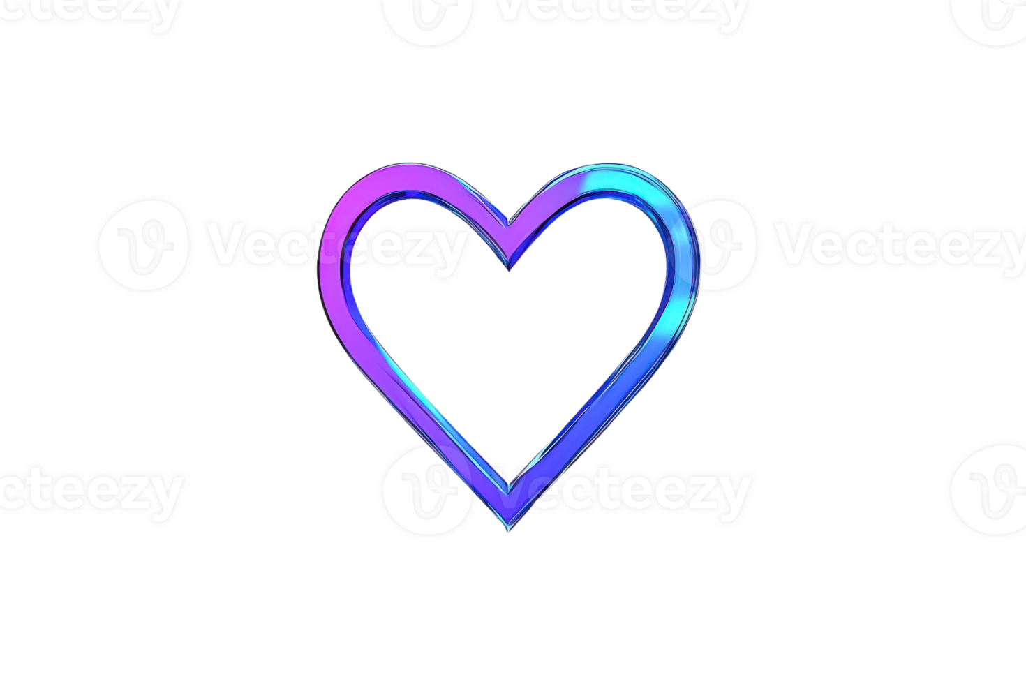 vibrant heart symbol in gradient colors of blue and pink, representing love and affection. This modern design evokes feelings of warmth and connection png