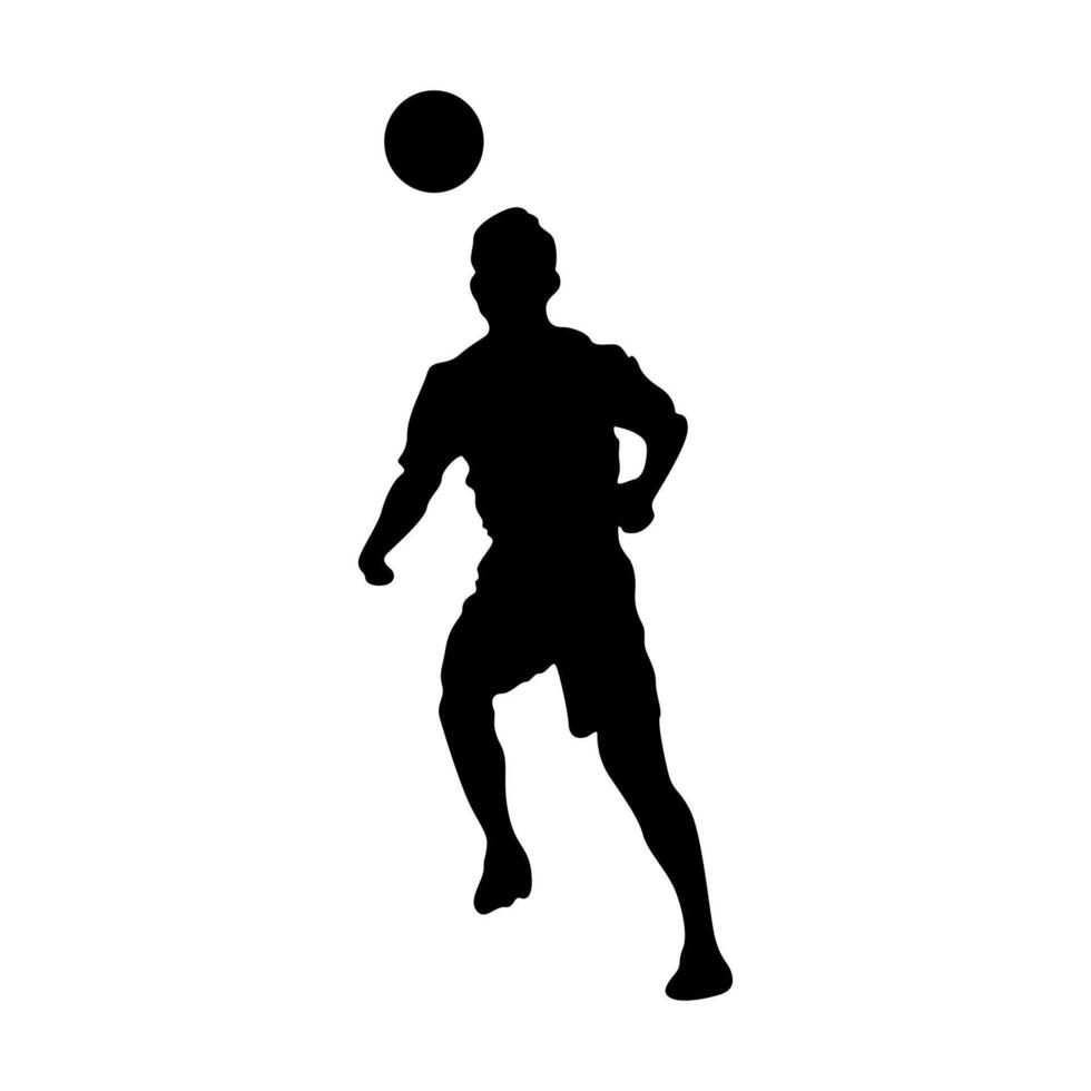 Soccer player kick ball vector