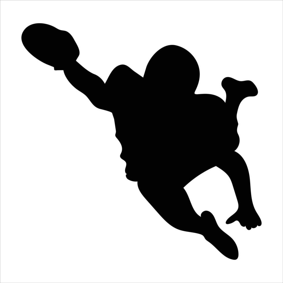 American football player silhouette vector