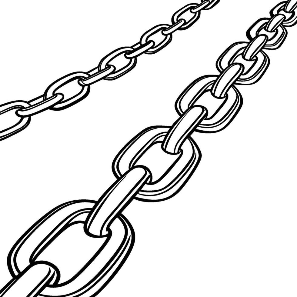 Chain of links illustration vector