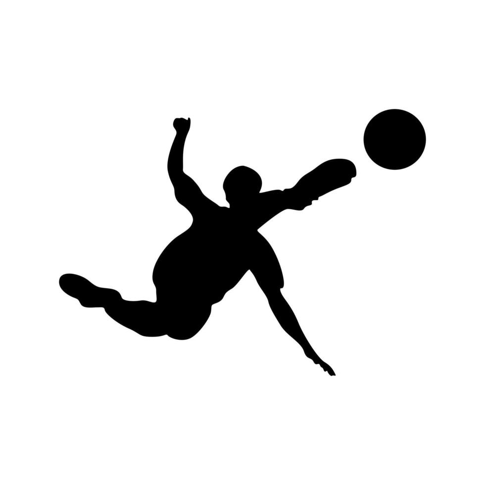 Football player kicking vector