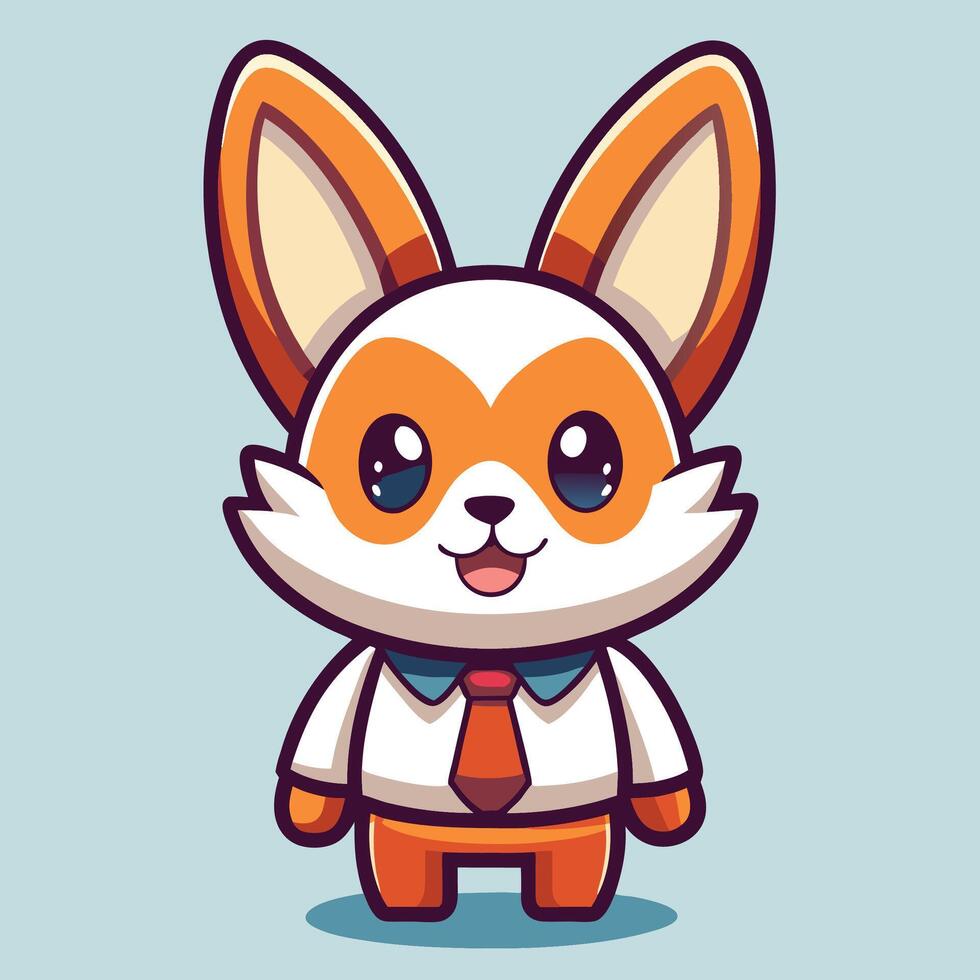 a cartoon character of dog wearing a tie vector