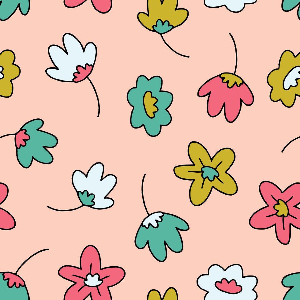 Flower Seamless Pattern Background for Surface Print Fabric Fashion Wrapping vector