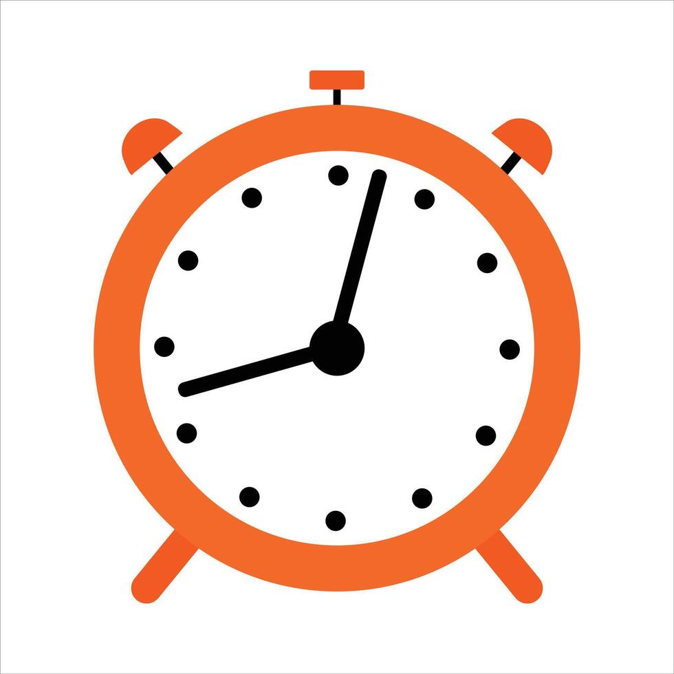 Red alarm clock isolated on a white background.alarm clock icon illustration vector