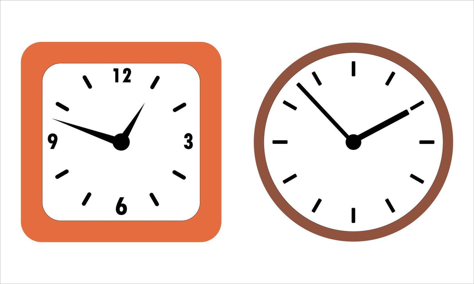 Time and Clock icons set vector