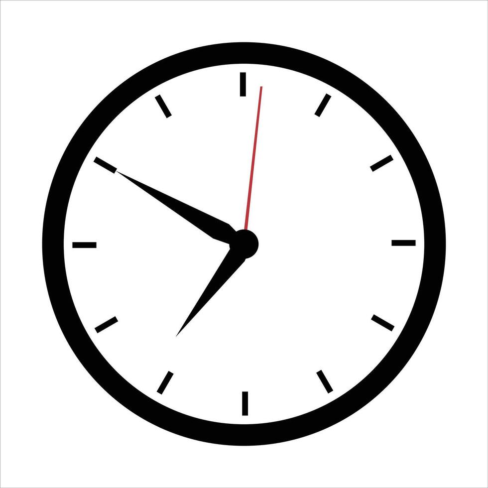clock icon silhouette vector