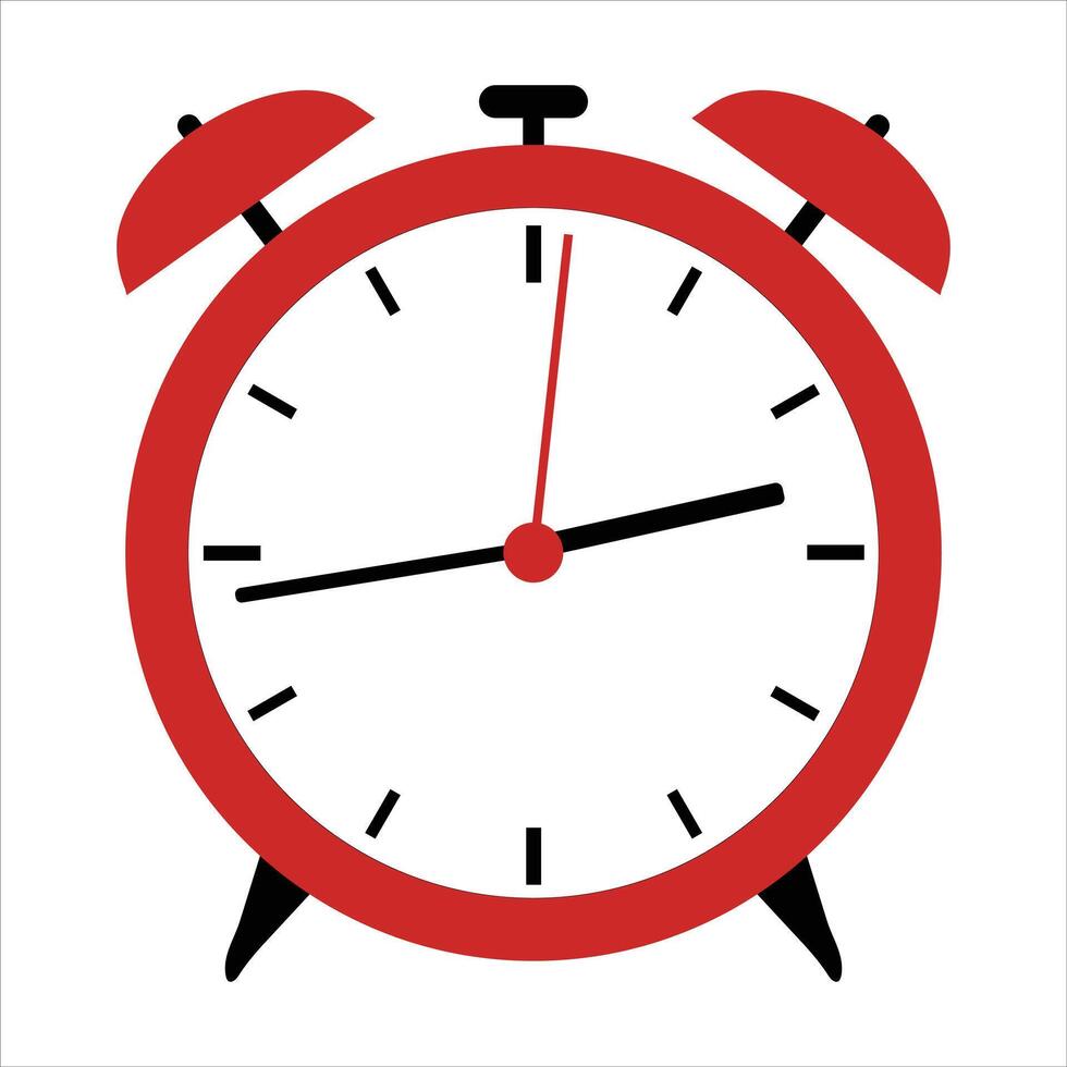 Alarm clock concept illustration in a white background vector