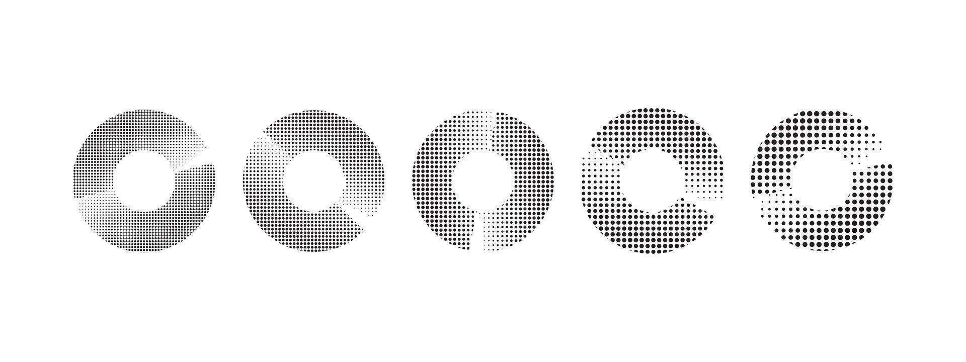 Radial gradient effect background arranged in halftones vector