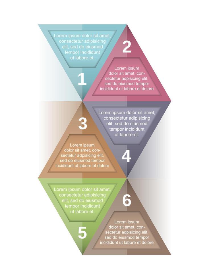 Design template with six elements vector