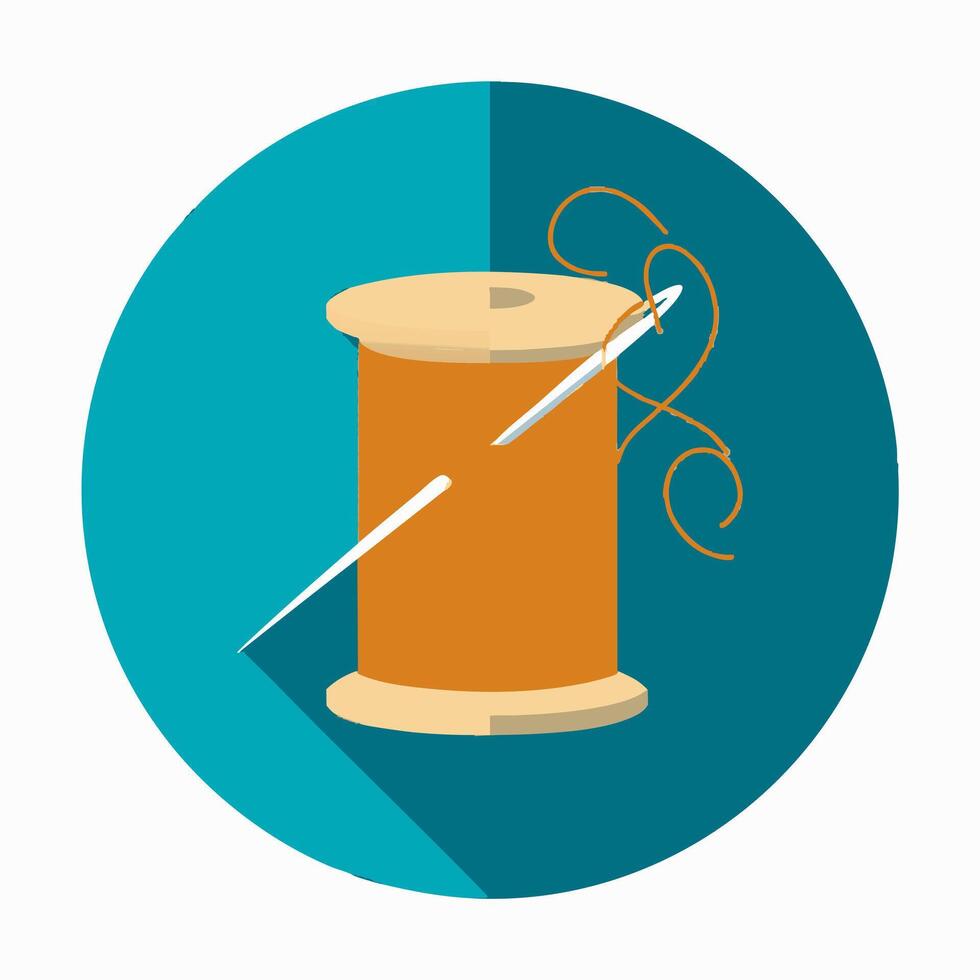 Clothes Icon with Needle and Thread vector