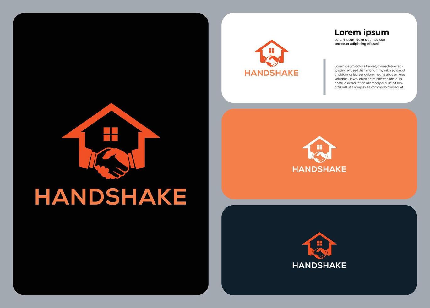 HANDSHAKE A professional real estate logo symbolizing trust and partnership. vector