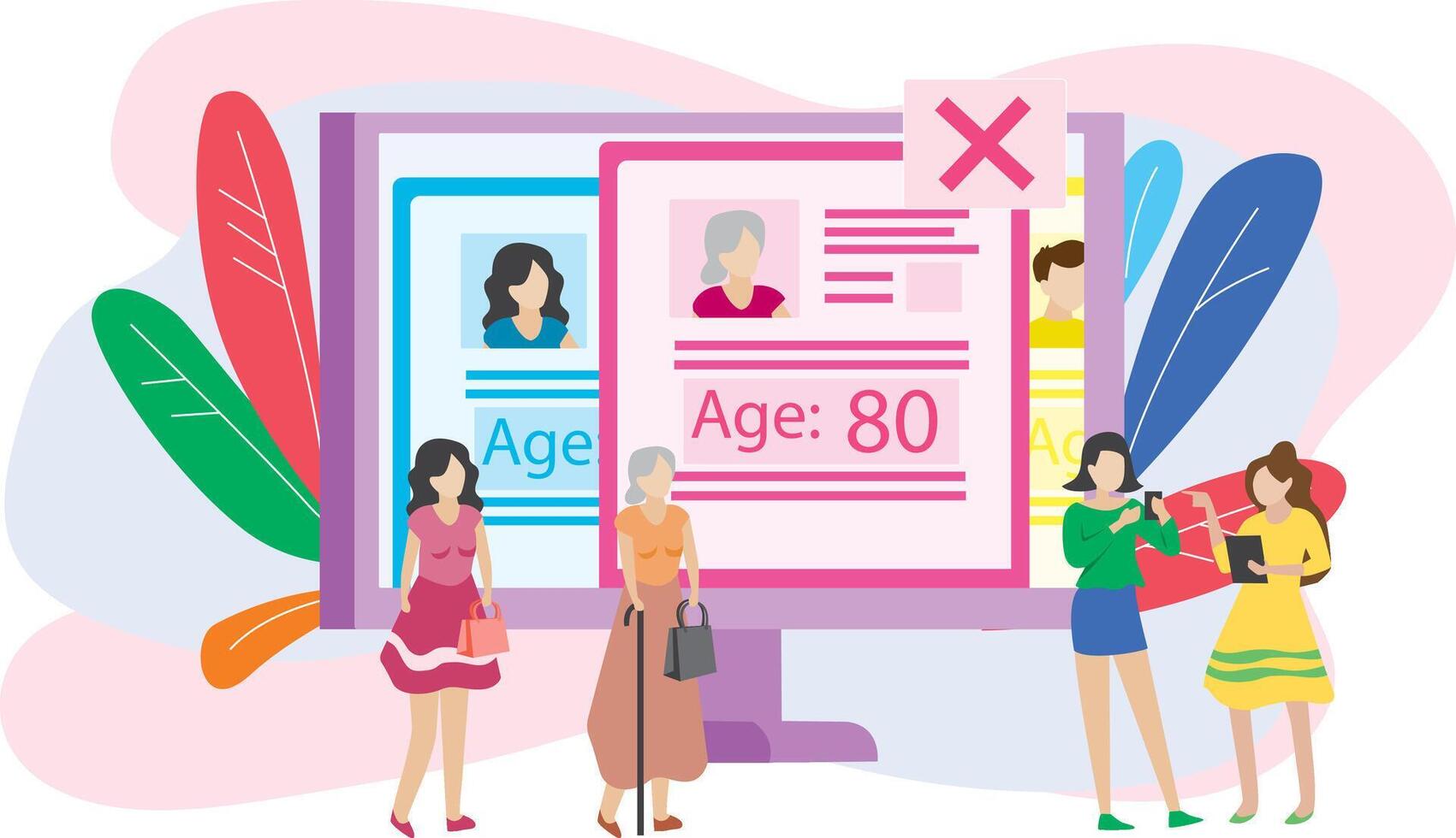 Public Profile Web Development Website Illustration vector
