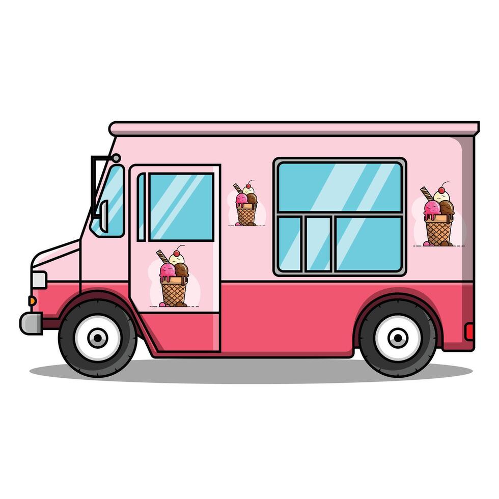 The Illustration of Truck Ice Cream vector