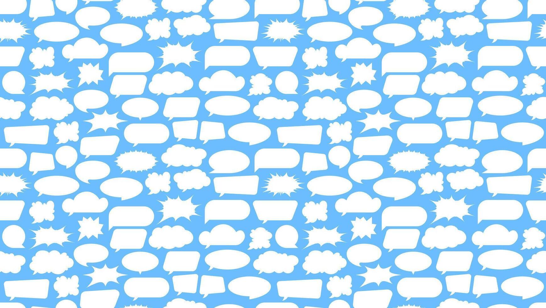 Vibrant speech bubble seamless pattern, ideal for stationery items like notebooks, planners, and gift wrap. Perfect for social media graphics. vector