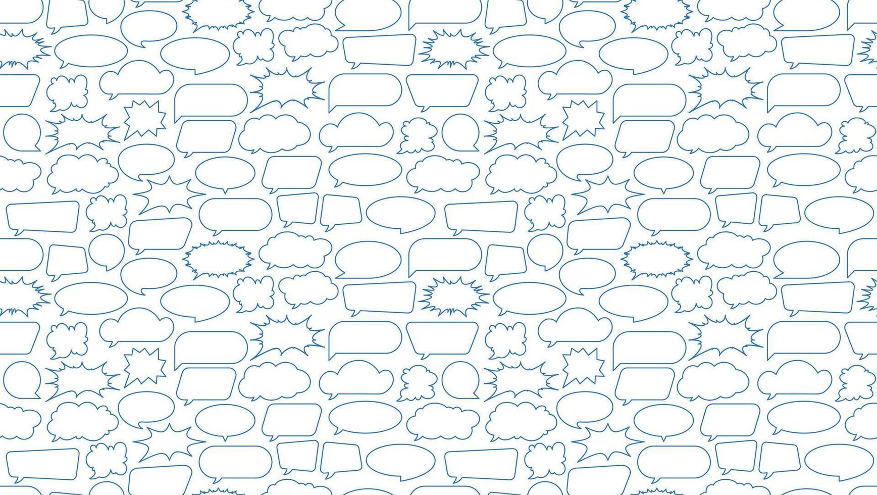 Line speech bubble seamless pattern, ideal for stationery items like notebooks, planners, and gift wrap. Perfect for social media graphics. vector