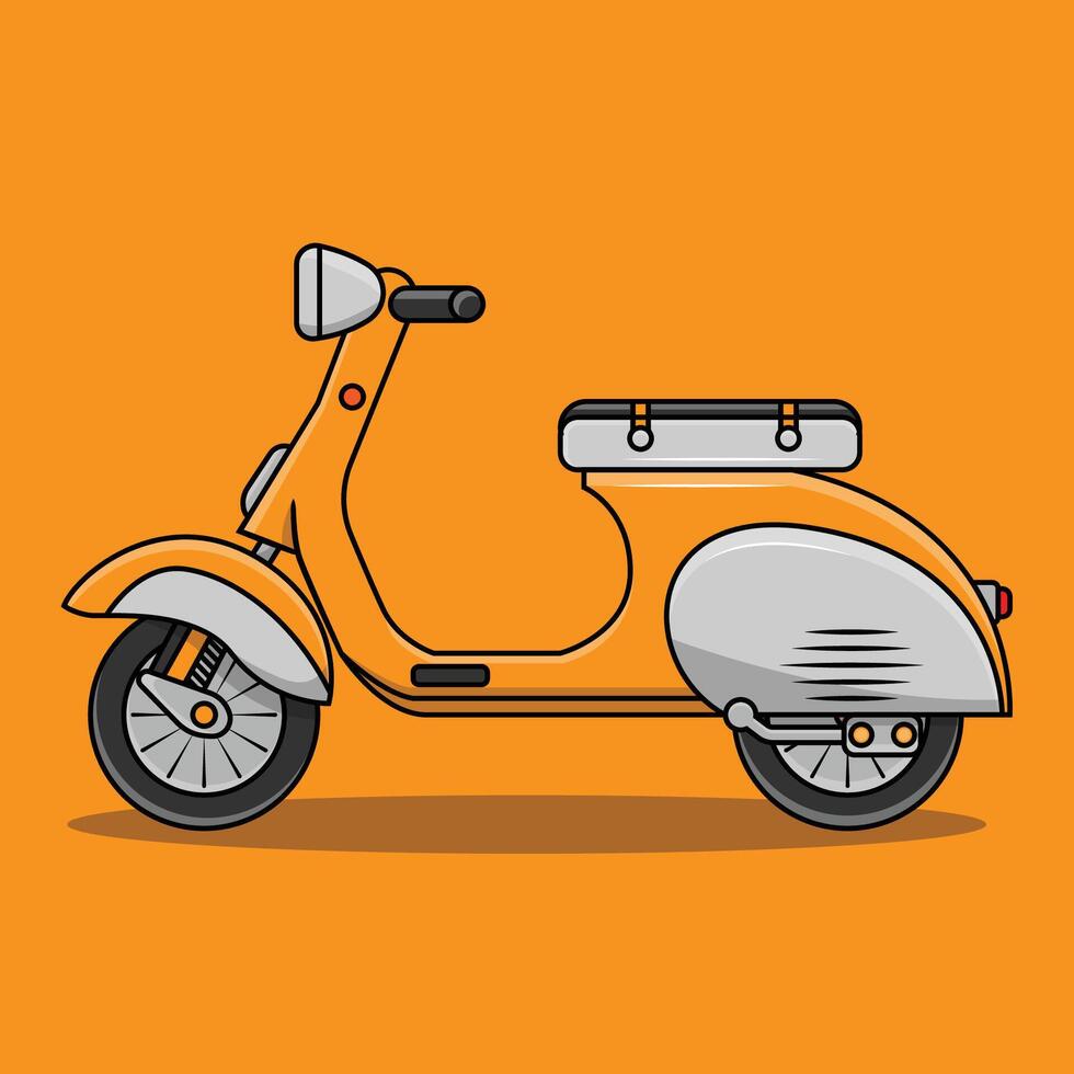 The Illustration of Modern Yellow Scooter vector