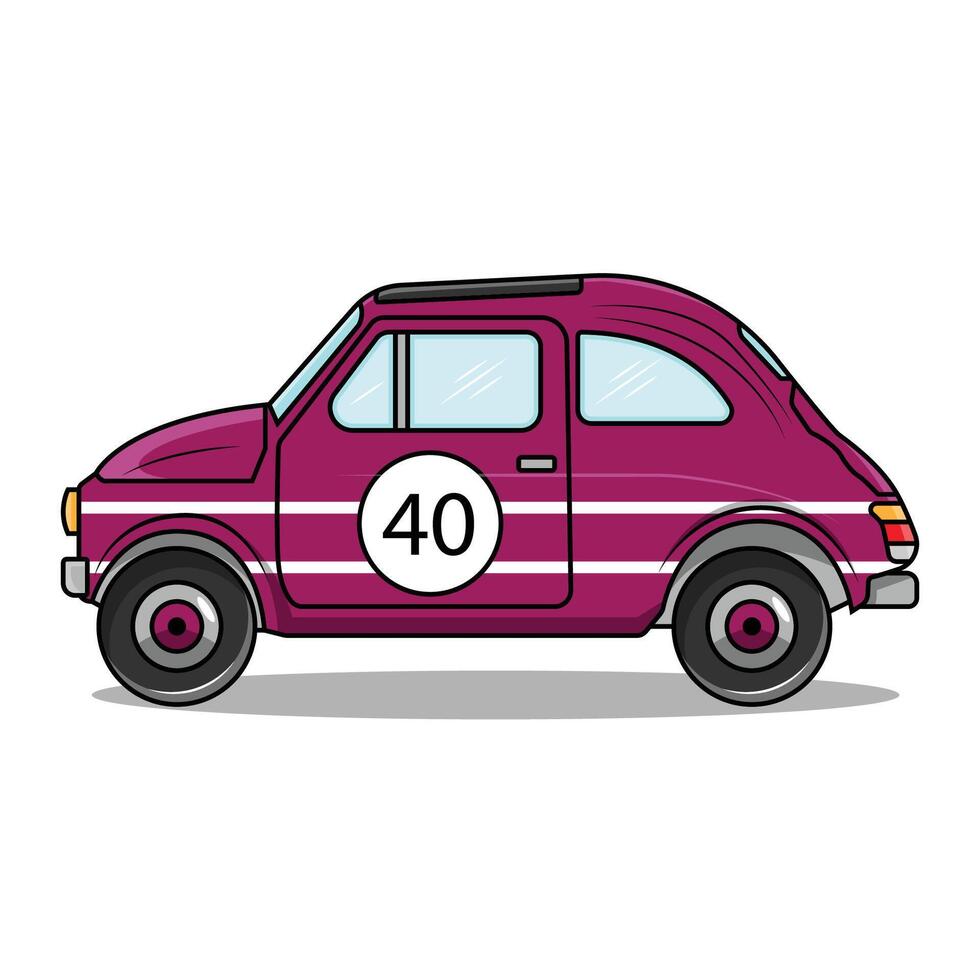 The Illustration of 40 Race Vintage Car vector
