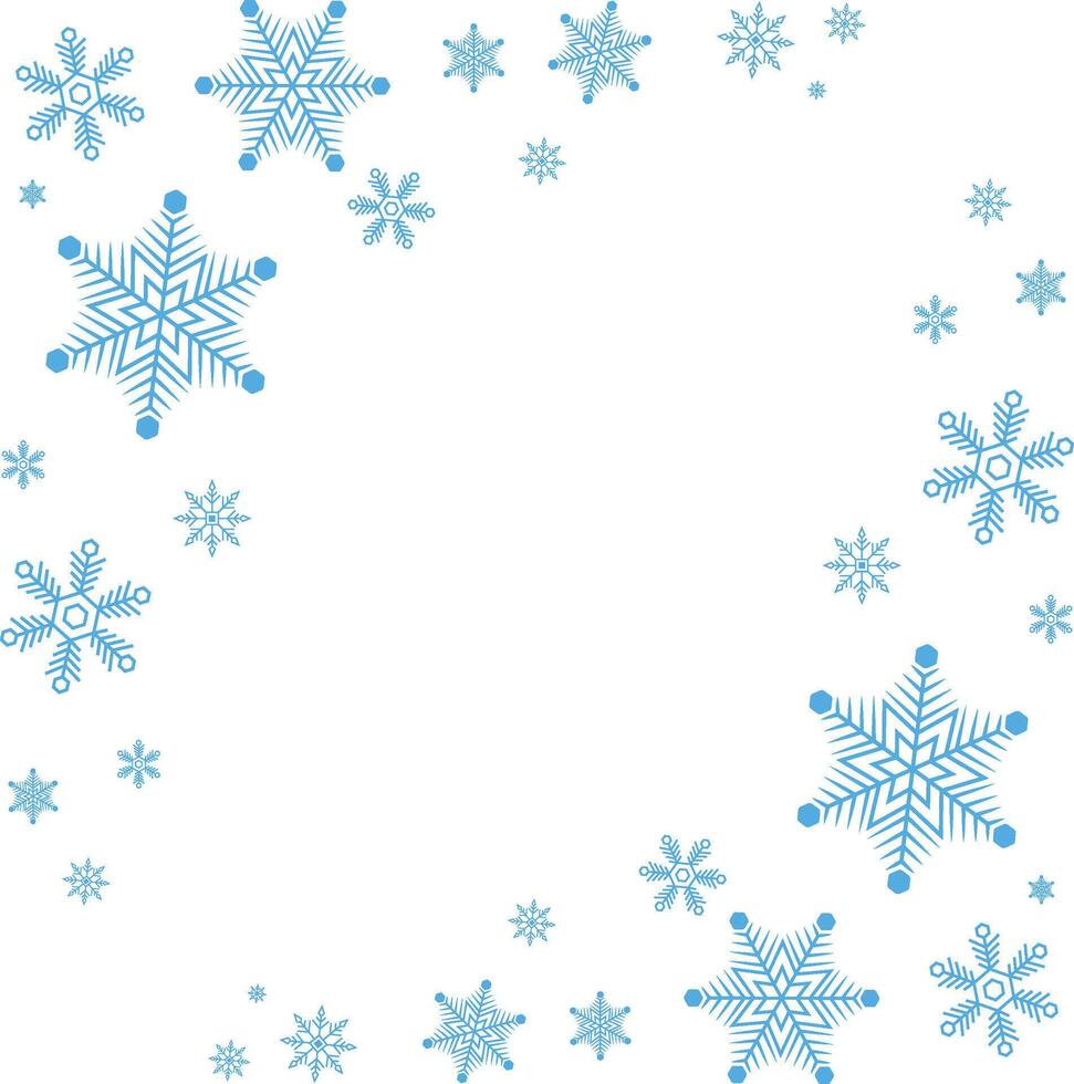 Snowflakes on a white background. Snowflakes falling christmas decoration. Snowflake winter. Snowflakes icons. Snowflake icon vector