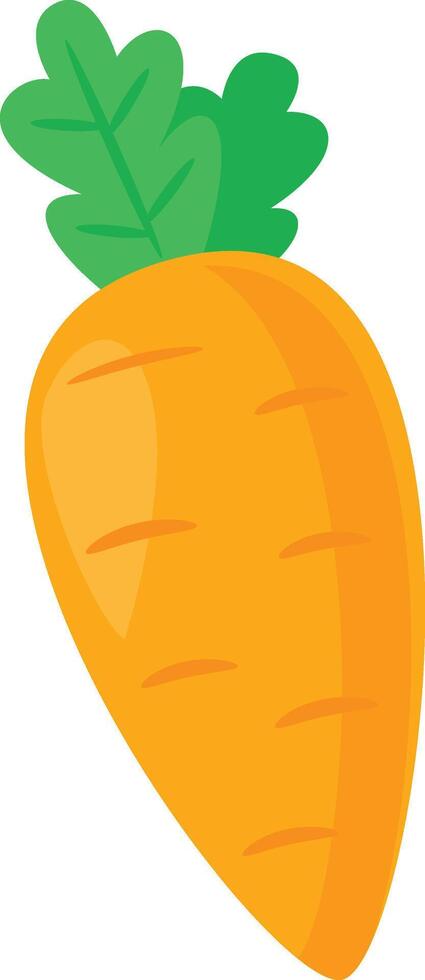 Carrot Flat Art Illustration vector