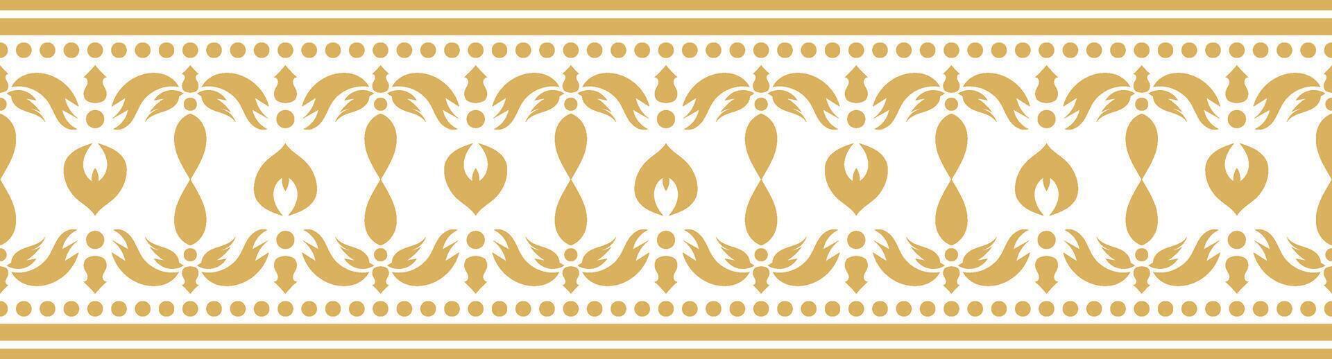 Antique Vintage Border with Abstract Ethnic Design and Ornament. vector